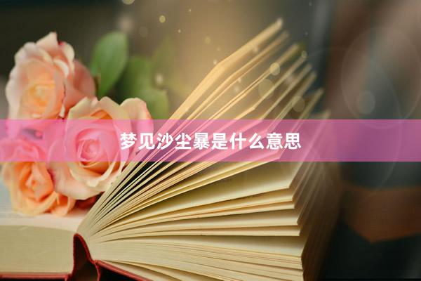 梦见沙尘暴是什么意思